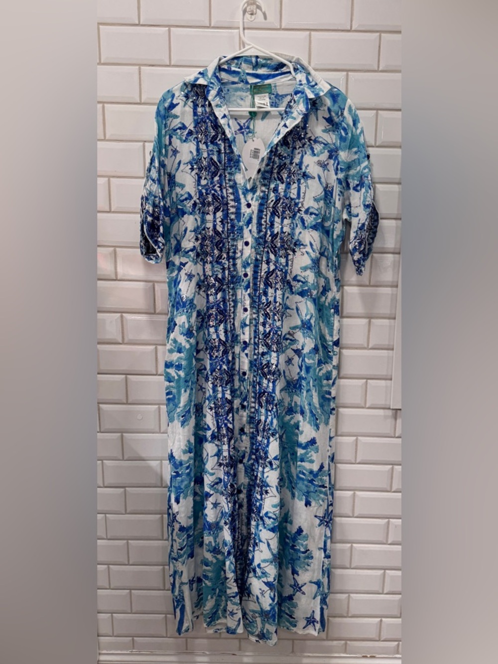 Antica Sartoria by Giacamo Cinque. NWT Long Dress with pockets. L/XL
